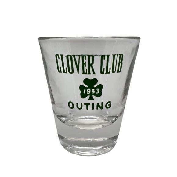 Vintage 1953 Shot Glasses Clover Club Bar Set of 5 - Picture 9 of 11